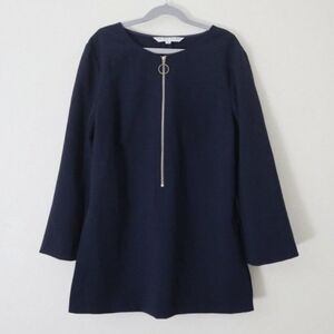 Trina Turk Zipper Front Tunic S.M Navy